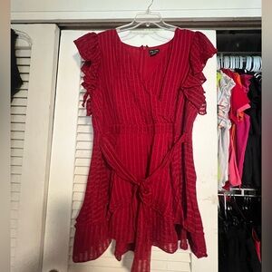 City Chic First Date Playsuit - red size 20